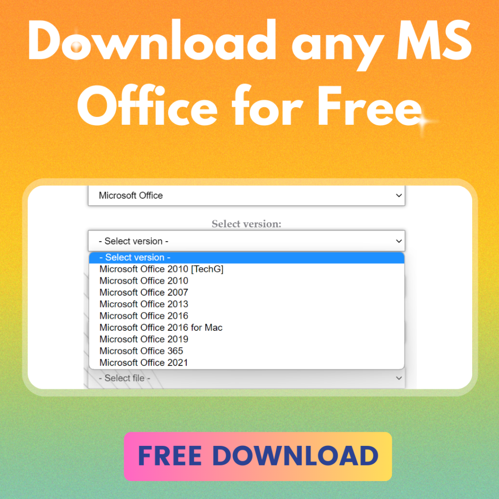 Download any version of MS office for free – Nayra Digital
